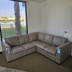 Italian Leather Sectional 