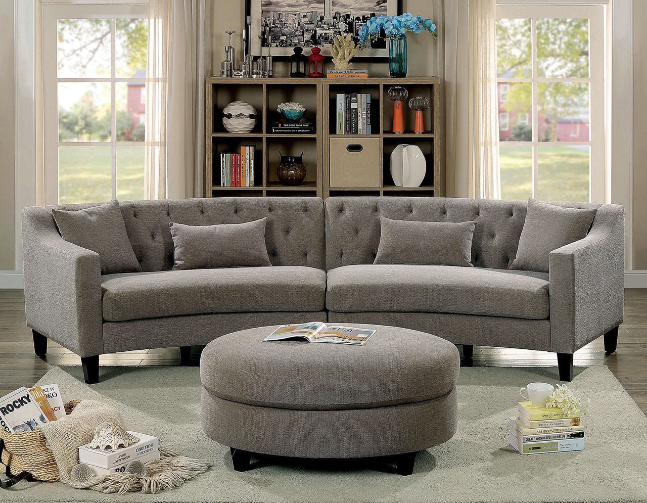 Sectional with Ottoman- @Elegant Furniture