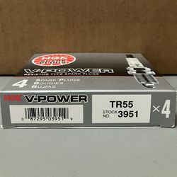 3951 TR55 NGK V-Power Spark Plugs - 4 Pack