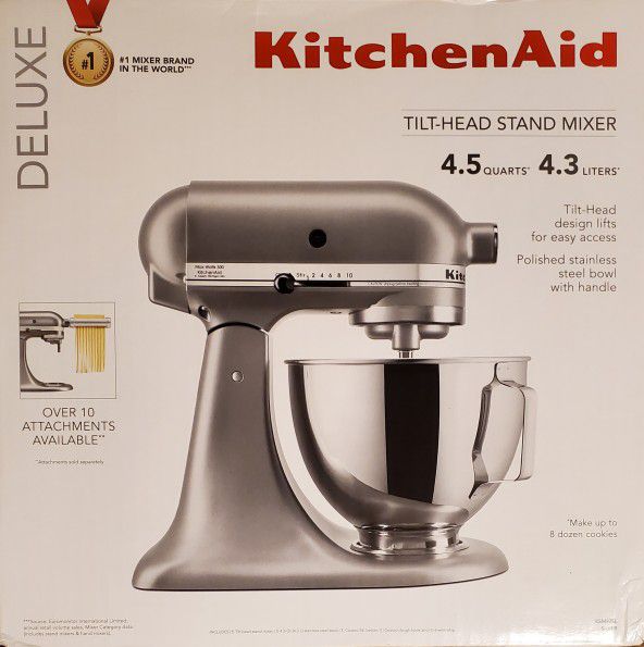 KitchenAid 4.5-Quart 10-Speed Silver Stand Mixer at