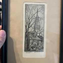 "St. Michaels Steeple, Charleston, South Carolina" by Elizabeth O'Neill Verner. 