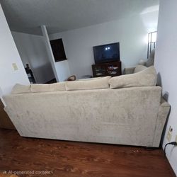 Beige Fabric Sofa