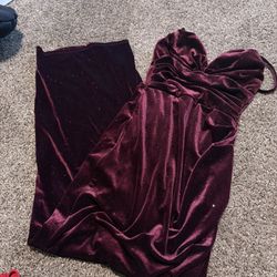 wine red sparkly dress