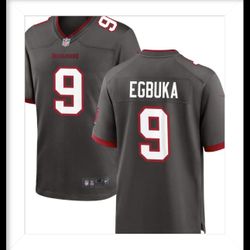 Nike On-Field Emeka Egbuka#9 Buccaneers Pewter Jersey