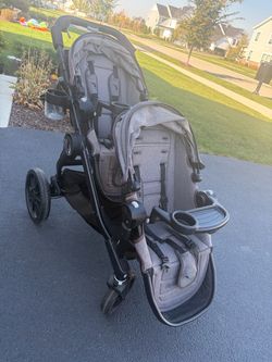Baby Jogger City Select LUX Double Stroller – 2 Seats + Accessories + Car Seat Adapter