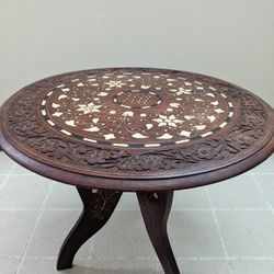 Persian Hand Carved End Tables