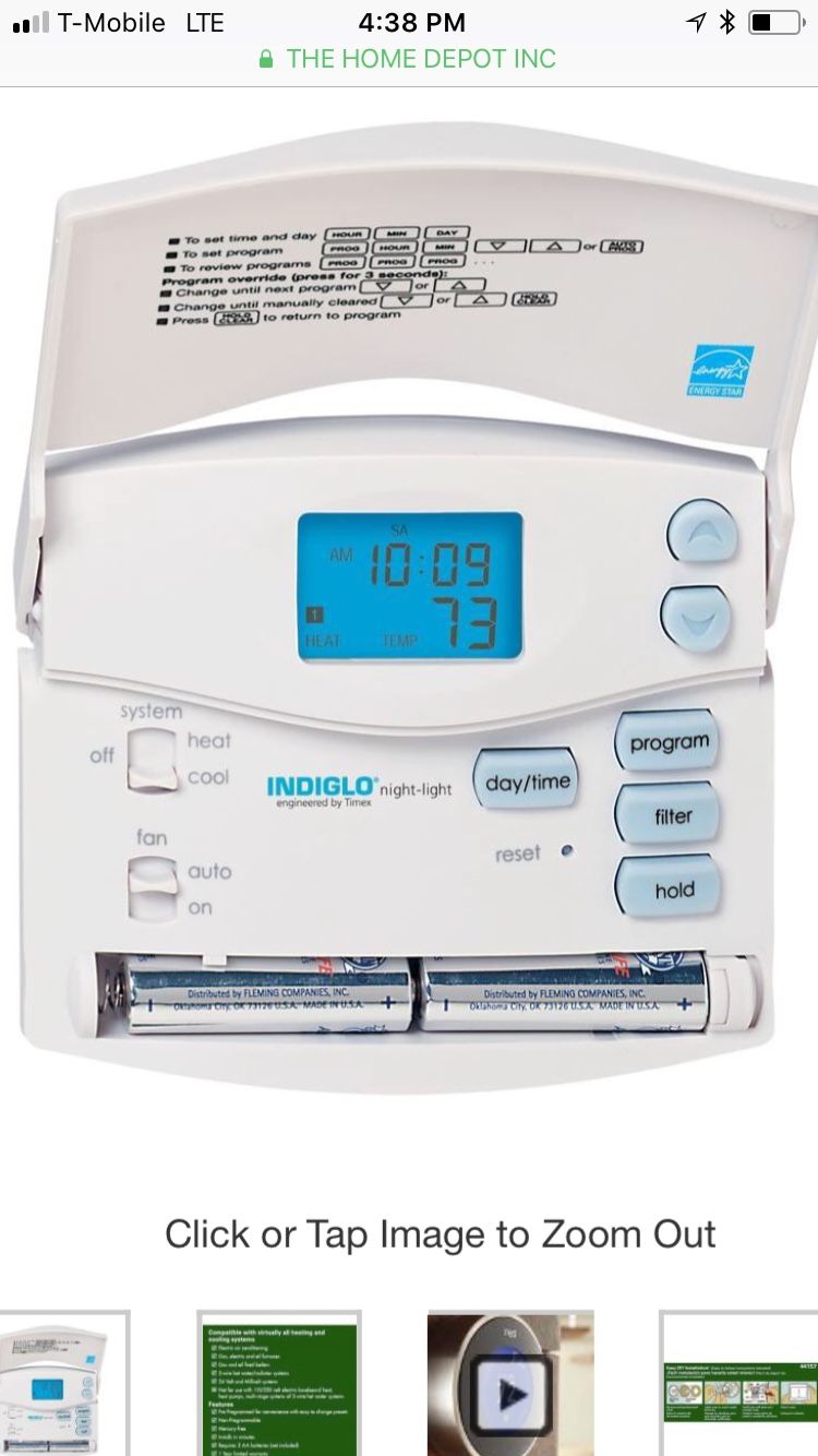 Hunter Thermostat #44260, HVAC