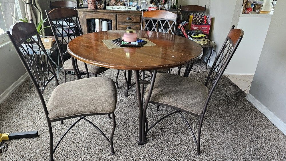 Heavy Iron Dining Table For 6