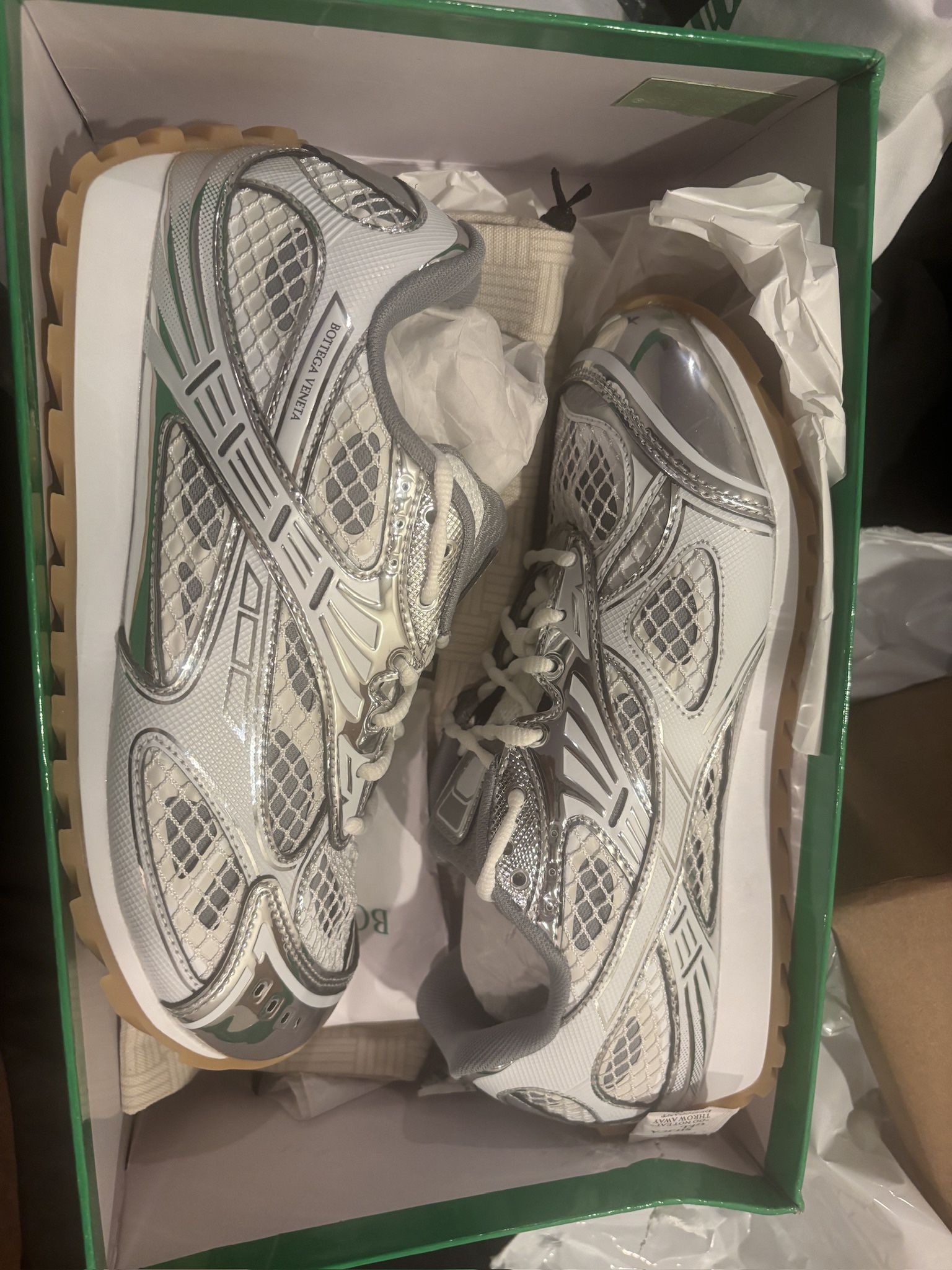 Silver Bottega Venenta size 11