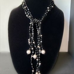 Sterling silver Black Onyx necklace 