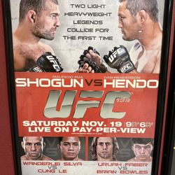 🥊 UFC 139 “Shogun vs Hendo” Framed Fight Poster 🥊