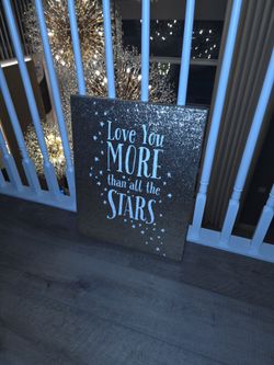 Love You More Than All The Stars Canvas Wall Art