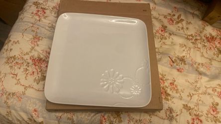 Plato Cuadrado De Porcelana
