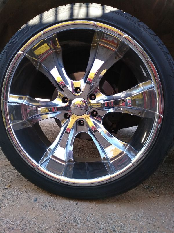 24 inch rims and tires 6 lug gm trucks for Sale in Phoenix, AZ OfferUp