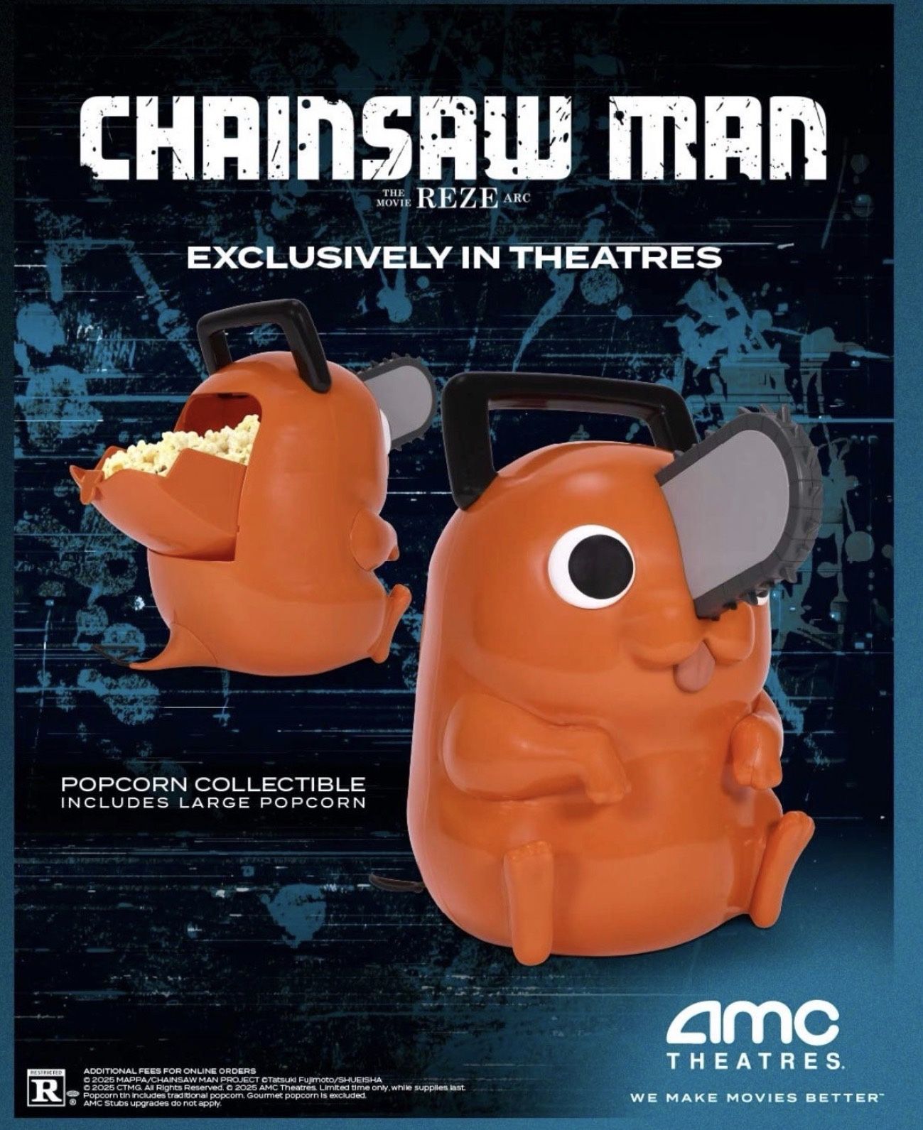 Chainsaw Man Movie Reze Arc Pochita Popcorn Bucket NEW EARLY RELEASE