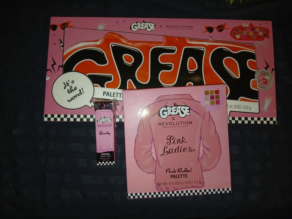 Grease Eyeshadow Pallets & Lipstick