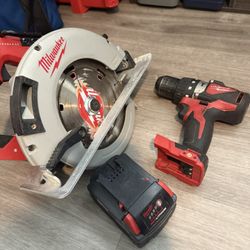 Milwaukee Circular Saw, Hammer Drill