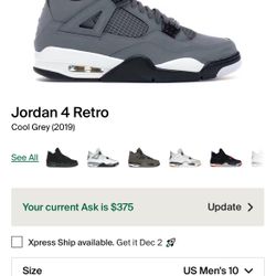 Jordan Four Cool Gray