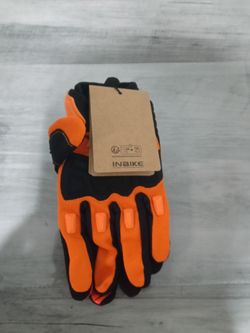 INBIKE Orange Black Cycling Gloves