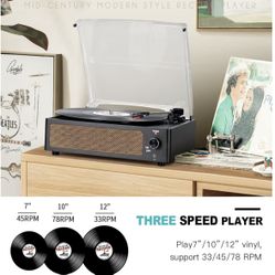 Wockoder Vincent’s Turntable Record Player