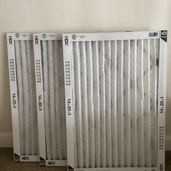 14" x 20" x 1" Standard pleated furnace air filter FPR5, MERV 8 (3 pcs).New.
