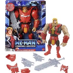 Masters Of The Universe Battle Armor He-Man Action Figure  Power Sword & Armor