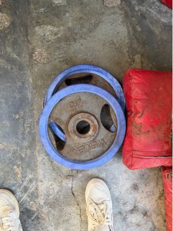 Pair of 45 lb plate pair of 25 lbs plates
