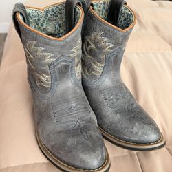 Laredo Grey Blue Embroidered Western Boots