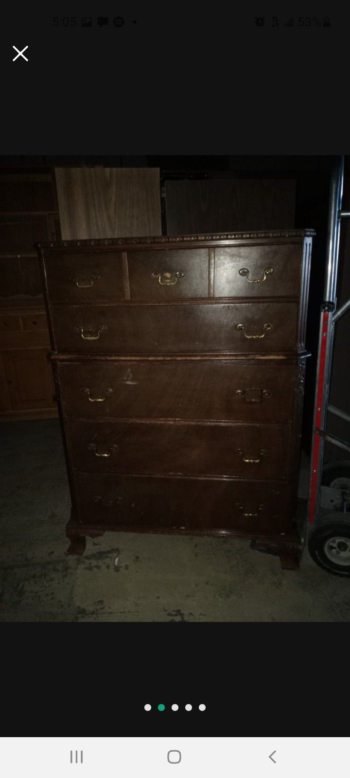 Brown Antique  Dresser 