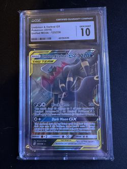 Umbreon & Darkrai Gx Unified Minds Cgc 10