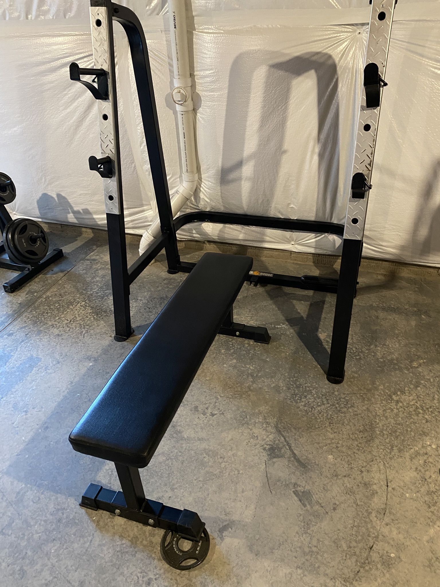Power House Weight Bench And Squat Rack