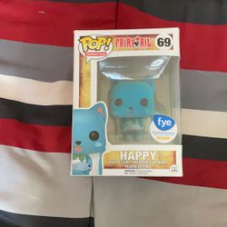 fairy tail happy flocked funko pop f.y.e. 