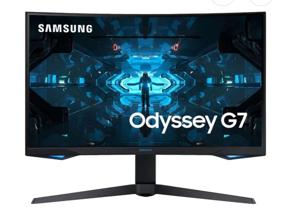 Samsung - Odyssey G7 32" LED Curved QHD FreeSync and G-SYNC Compatible Monitor with HDR (DisplayPort, HDMI) - Black