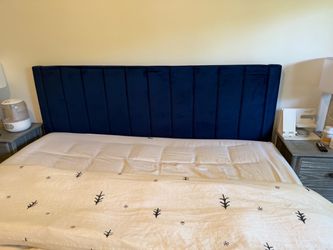 Blue Suede Bed-frame