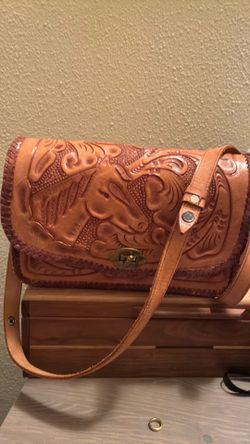 Leather antique purse