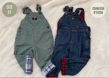 OshKosh B’gosh Overalls Bundle – Size 3T 🩵💚