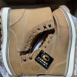 Caribu Soft Toe Work Boots Size 9.5-10
