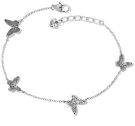 Brighton Solstace Silver Butterfly Charm Chain Anklet