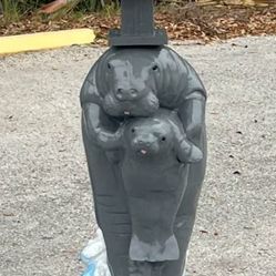 Solid Concrete Manatee Mailbox