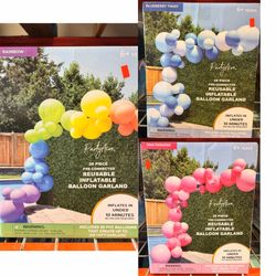 PartyAire 28 Poece PreConnected Reusable Inflatable Balloon Garland Brand New In Box