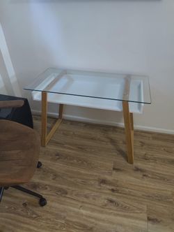 Glass / Wood Desk 