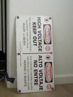 Ladwp porcelain sign
