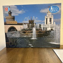 Big Ben 1000 Piece Puzzle By MB Of Stone Flower Fountain, Moscow, Russia
