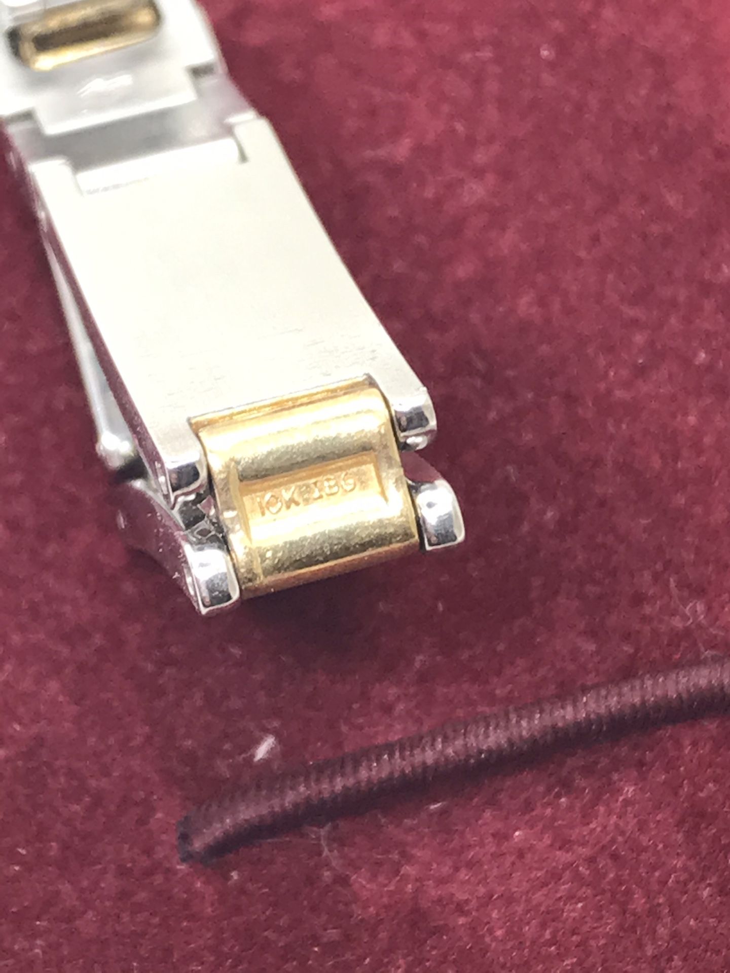 Zales men's 10k Yellow Gold Stainless Steel Diamond Bracelet