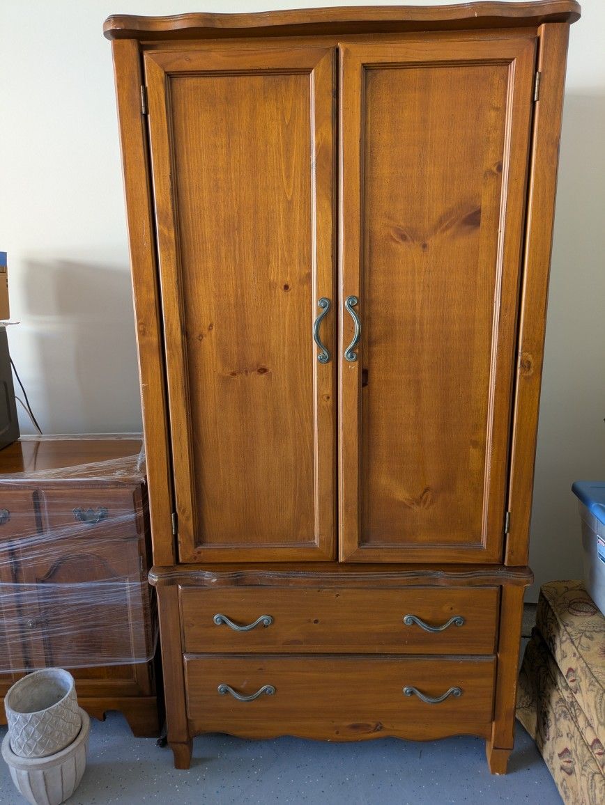 Solid Wood Armoire Dresser