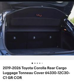 2019 - 2026 Toyota Corolla hatchback rear cargo