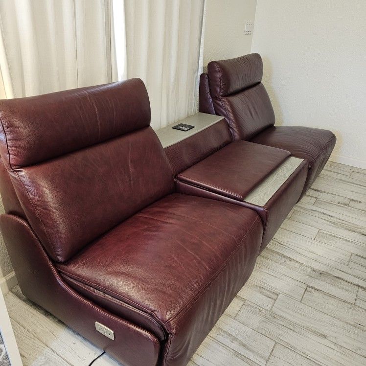 Genuine Leather Reclining Copenhagen Sofa - $1400 OBO
