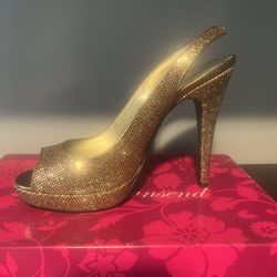 Lulu Townsend Ilene Gold Heels