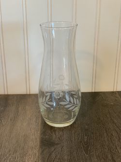 Small Glass Etched Vase