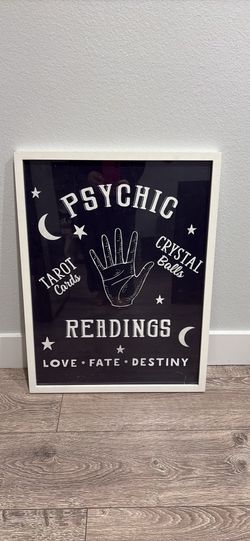 White poster frame w/ psychic graphic art